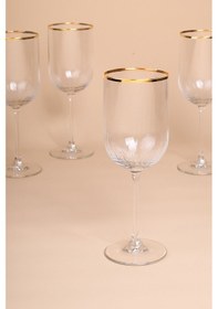 Resim Rakle Adore Gold 4'lü Su Kadehi Seti 410 Cc 