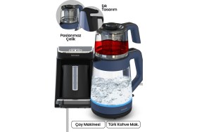 Resim Goldmaster Ege Mavisi Profesyonel Elektrikli Mutfak Çeyiz Seti 2 Li Evlilik Paketi 