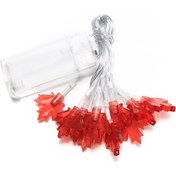 Resim Led Akçaağaç Yaprağı Peri Işıkları Cadılar Bayramı Dekoratif Işık Pencere Asılı Peri Işıkları 4 Metre 40 Işık Kırmızı Akçaağaç Yaprağı Çok Renkli 