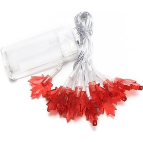 Resim Led Akçaağaç Yaprağı Peri Işıkları Cadılar Bayramı Dekoratif Işık Pencere Asılı Peri Işıkları 4 Metre 40 Işık Kırmızı Akçaağaç Yaprağı Çok Renkli 