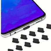 Resim USB-C bağlantı noktaları için 50 adet toz fişi, akıllı telefonlar ve tabletler ile tip-C bağlayıcıları korumak için tasarlanmış, silikon malzemeden üretilmiştir. 