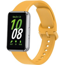 Resim Galaxy Fit 3 Silikon Kordon Zore KRD-110 Strap Kayış-Sarı 