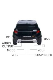 Resim JUNGLEE Land Rover Modeli Bluetooth Hoparlör Araba Şekli Bt Ses Kutusu Mini Stereo Tf Kart Usb Fm Radyo Aux 
