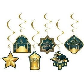 Resim 6'lı Hoşgeldin Ya Şehri Ramazan 11 Ayın Sultanı Temalı Sarkıt Tavan Süs 