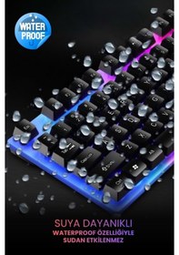 Resim Concord C-67 Kablolu Gaming Rgb Işıklı Standart Türkçe Q Klavye & Mouse Set Optik 