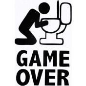 Resim Game Over Özel Yeni Sticker 10*15 cm 