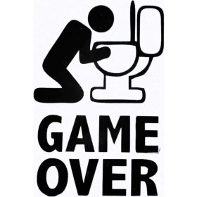 Resim Game Over Özel Yeni Sticker 10*15 cm 