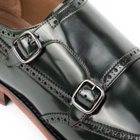 Resim Zerbay Kazbek Microlight Taban Çift Tokalı Deri Erkek Klasik Ayakkabı Monkstrap Loafer 