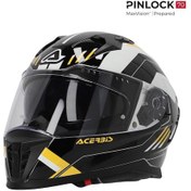 Resim Acerbis X-Way Graphic Kask Sarı - Siyah 