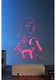 Resim Uraraka Gravity - My Hero Academia 16 Renk Anime Gece Lambası 