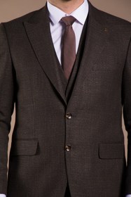 Resim Slim Fit Yelekli Takım Elbise - 46 