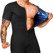 Resim ARUNOW Erkek Tam Vücut Bel Eğitmeni Sauna Gömleği - Erkeklere Özel Dar Kesim Antrenman Gömleği, Nefes Alabilen Polyester Karışımı, Fermuar Kapatma, İlkbahar Yaz Sonbahar Kış Giyimi, Babalar Günü, Şükran Günü, Noel, Sevgililer Günü için Mükemmel Hediye 