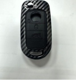 Resim Fiat Egea Siyah Karbon Anahtar Kılıfı Modellere 3 Tuşlu 