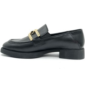 Resim Kids Club Shoes Greyder 59120 Zn Deri Comfort Klasik Oxford Kadın Ayakkabı SİYAH 