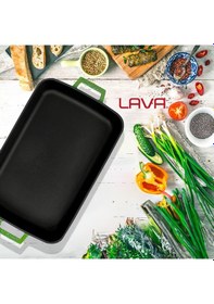 Resim Lava Fırın Tepsisi Dikdörtgen Yeşil 22 X 30 Cm Diğer 