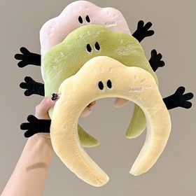 Resim Rahatlatıcı Karikatür ve Garip Sevimli Peluş Kafa Bandı, Eğlenceli Buluşlu Bulut Şekilleriyle Yaratıcı Bir Tasarım, Yüz Yıkama ve Kişisel Bakım İçin Mükemmel. 