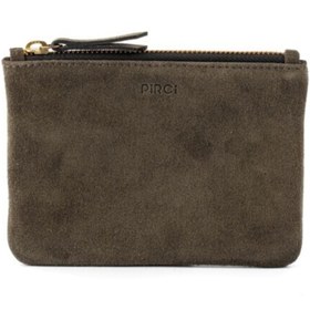 Resim pirci Kadın Haki Süet Deri Mini Pouch Çanta 