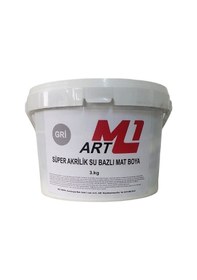 Resim M1 ART Süper Akrilik Su Bazlı Mat Boya 3.kg Ahşap Tuval Sera 