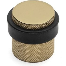 Resim System 1017 Kapı Stoperi Yapışkanlı/Vidalı Gold Renk Çap 32 mm 