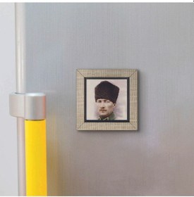 Resim Mustafa Kemal Atatürk Baskılı Mdf Magnet 7x7 347 