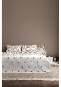 Resim Cotton Collection Kışlık Pazen Tek Kişilik Nevresim Seti Boho Pearl Renkli 