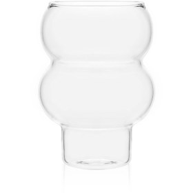 Resim Dmr Boğumlu Borosilikat Cam Bardak - Şeffaf - 520 ml 
