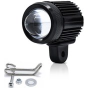 Resim Vkemall Araba Farları 1 Adet Motosiklet Spot Işığı Motosiklet Led Sürüş Işığı Sis Lambası Çift Renk 60 Siyah 