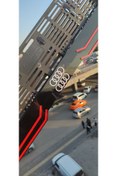 Resim Meftun Ahşap Dizayn Audi Model Uyumlu Kırmızı Çizgili Pleksi Piona Black Plakalık 