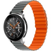 Resim Xiaomi Amazfit Pace Uyumlu KRD-52 Zore Kordon-Gri-Turuncu 