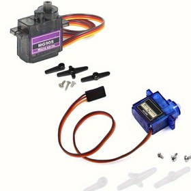 Resim 1 adet 2 adet Servo SG90 MG90S 9g Servo 450 Helikopter Araba Servosu 180 Derece 360 Derece 