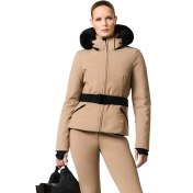 Resim Goldbergh Hida Faux Border Ski Kadın Kahverengi Kayak Ceketi 