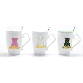 Resim Larimar Ayıcık Tasarımlı Porselen Kupa Bardak - 9094778902223lmr 