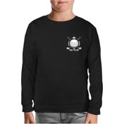 Resim Golf Kulübü - Golf Club Siyah Çocuk Sweatshirt Siyah 