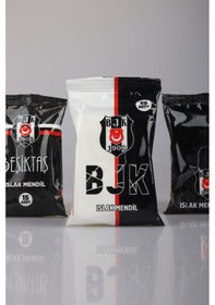 Resim Dekomus İle Yeni Sezon Lisanslı Beşiktaş "tekli" Islak Mendil 15 Yaprak 