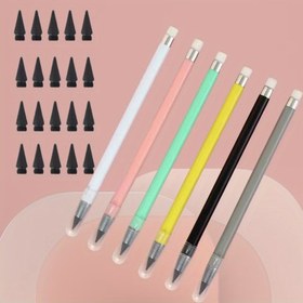 Resim 1 Kalem + 20 Yedek Uç, 21 Adet Sonsuz Bileme Gerektirmeyen Kurşun. Macaron Pastel Renkler, Okuma ve Sınav Kullanımı için Anti-Kırılma Uzun Ömürlü Mürekkep Kartuşu/Designer Çizim Aracı, Yüksek Kalite Tutuş+Kaymaz Doku Geleneksel Yazım Deneyimini Yeniler 