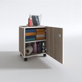 Resim Kenzlife mutfak dolabı zehra 068*030*032 crd kilitli tekerlekli banyo evrak ofis kitaplık ayakkabılık kiler 