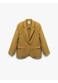 Resim Koton Uzun Kollu Kapaklı Cep Detaylı Kruvaze Blazer Ceket Zeytin Yeşili 5sak50013ew Zeytin Yeşili 