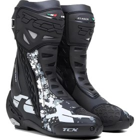Resim Tcx Rt-Race Motosiklet Bot Siyah-Gri Nefes Alabilir Yapı ve Kaymaz Taban ile Güvenli Sürüş 