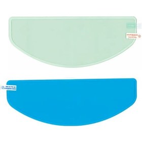 Resim Kalın Yapıştırıcı, Yağmur Ve Sis Geçirmez Film, Su Geçirmez Film, Şeffaf Nano Kaplama Çıkartması, Kask Aksesuarları İle Motosiklet Kaskı. 