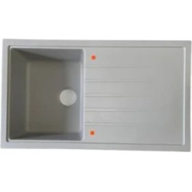 Resim Gradde Vinox Gri Tek Göz Granit Eviye 50X86 VX004 