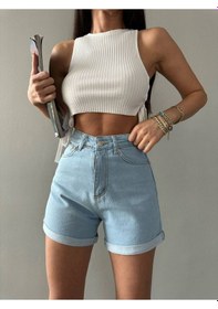 Resim Mom Denim Şort 