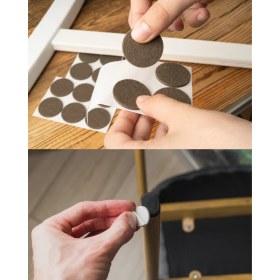 Resim Hamadex 40 mm Yapışkanlı Keçe Mobilya Ayağı Koruyucu – 12'li Paket (Masa, Sandalye, Koltuk, Sehpa, Zemin Koruyucu ve Gürültü Önleyici Keçe) 