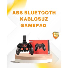 Resim Kablosuz Bluetooth Gamepad Pc Android Tv Uyumlu Oyun Kumandası 