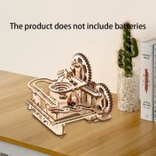 Resim Ahşap 3D Mermer Pist Puzzle Seti - El Yapımı Tekerlek ve Rampalar ile Dekor, Çiviler Gerektirmez, İdeal Tatil Hediyesi, Piller Dahil Değil, Yaratıcı Oyuncağı|Tekerlek Mekanizması|Dayanıklı Ahşap Parçalar, Mermer Pist 