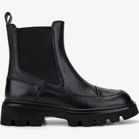 Resim Valmenti Kadın Hakiki Deri Casual Bot 1046 22531 Bn Bot Sk24-25 Syh Dr/syh Ptn/syh Fltr Siyah 