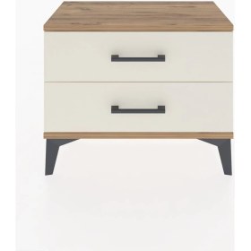 Resim Arges Komodin 2 Çekmeceli 60X30X48 Çam-Aytaşı 