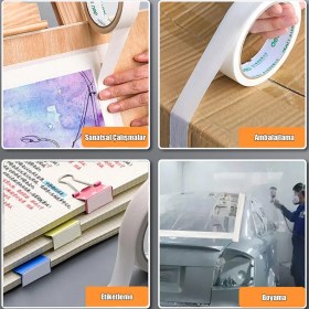 Resim Tify 6 Adet Maskeleme Bandı Boya Bandı 18mm X 25 Metre Kağıt Bant 