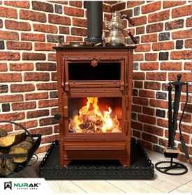 Resim Akdeniz Serisi Turuncu Lüks Fırınlı Şömine 