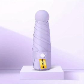 Resim Chuangyinshop Mor Portatif Mini Seyşemsiye: 6 Kollu, Upf 50+, Kuruma, Çanta Boyu 