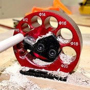 Resim 8 Ayarlanabilir Delikli Hassas Dövle Yapıcı Jig, 8Mm'den 20Mm'ye Kadar Çubuklar İçin Uygun, Güçlü Karbür Bıçaklarla Donatılmış, Ahşap İşleme, Delme ve Frezeleme Görevleri İçin Mükemmel. 